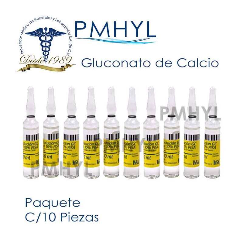 Gluconato De Calcio Al Ampolleta Ml Pmhyl