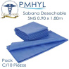 Sabana Desechable 0.90cm x 1.80m Tela SMS 35grs Pack C/10 Piezas | PMHYL