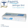 Jeringa 5ml Con aguja 21G x 32mm Caja C/100 Pzas Marca Nipro | PMHYL