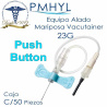 Mariposa Equipo Alado Vacutainer "Push Button" Azul 23G  Mangera de 7" Ref: 367336 Caja C/50 Pzas BD | PMHYL