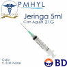 Jeringa 5ml Con aguja BD C/100 Piezas Ref: 990408|PMHYL