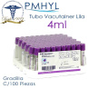 Tubo Vacutainer Lila Gradilla C/100 Pzas Ref: 368171 | PMHYL