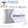 Aguja 27G x 38mm Hipodermica Misawa Disposable Needle | PMHYL