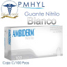 Guante Nitrilo Ambiderm Blanco Texturizado No Estéril Caja C/100 Piezas | PMHYL