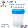 Vaso Recolector Orina / Copro Tapa Azul 100ml | PMHYL