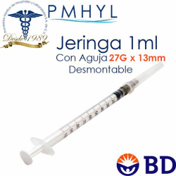 Jeringa Para Insulina 1ml...