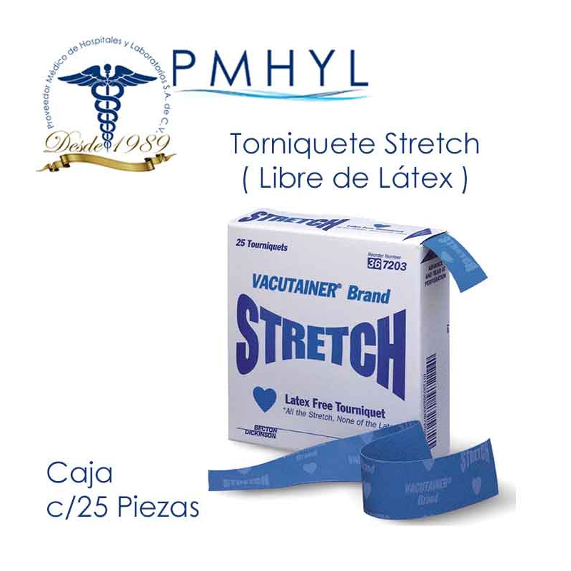 Torniquete Strech Vacutainer Libre de Látex Ref: 367198 C/25 Piezas BD | PMHYL