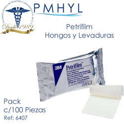 Placa Petrifilm™ para Recuento de Hongos y Levaduras Caja C/100 Piezas 3M 6407| PMHYL