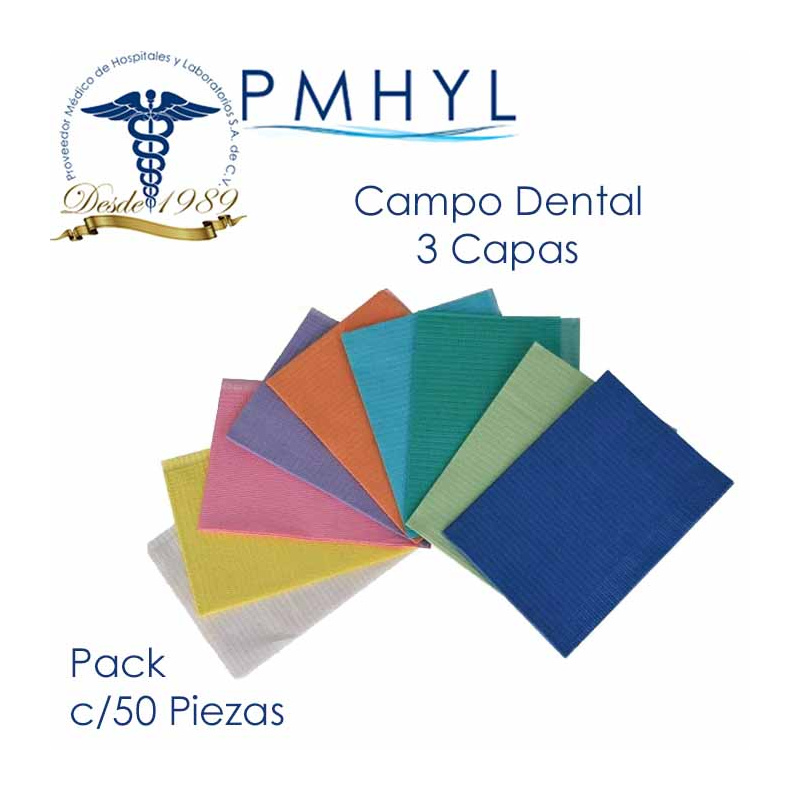 Campo Babero Dental Multicolor Paq. C/50 Piezas | PMHYL
