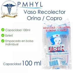 Vaso Recolector Orina / Copro Tapa Azul 100ml | PMHYL