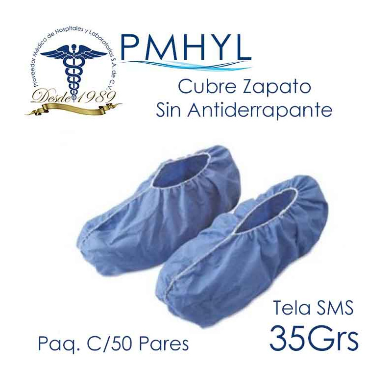 Cubrezapato Sin Antiderrapante Tela SMS 35grs Pack C/50 Pares | PMHYL