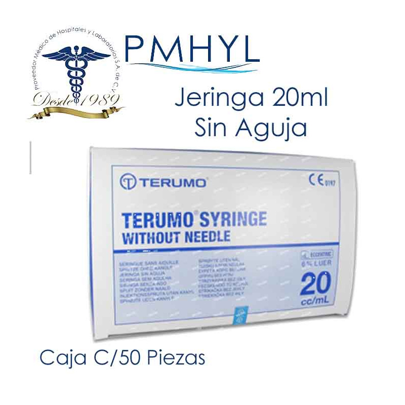 Jeringa Terumo 20ml Caja C/50 Piezas | PMHYL