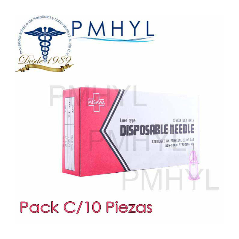 Aguja 32G x 4mm Hipodermica Para Mesoterapia Misawa Disposable Needle| PMHYL