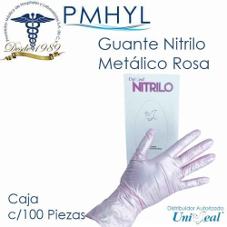 Guante Nitrilo Metalico Libre de Polvo Uniseal | PMHYL