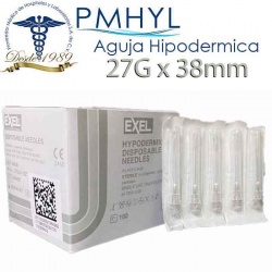 Aguja Exel 27G x 1-1/2" (38mm) - Caja de 100 Piezas | PMHYL
