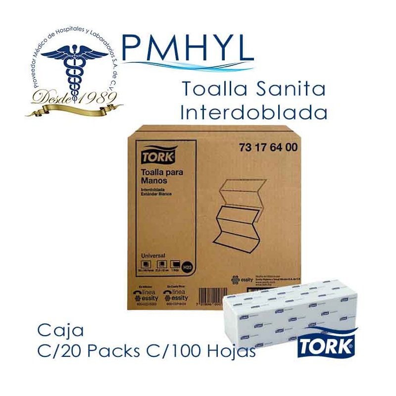Toalla Sanita Interdoblada Tork Caja C/2000 hojas ( Papel Toalla) | PMHYL