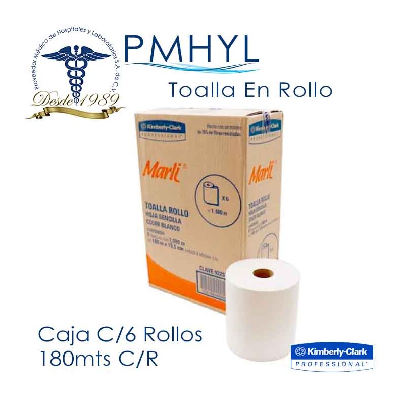 Toalla en Rollo Marli Kimberly C/6 Rollos de 180 mts | PMHYL