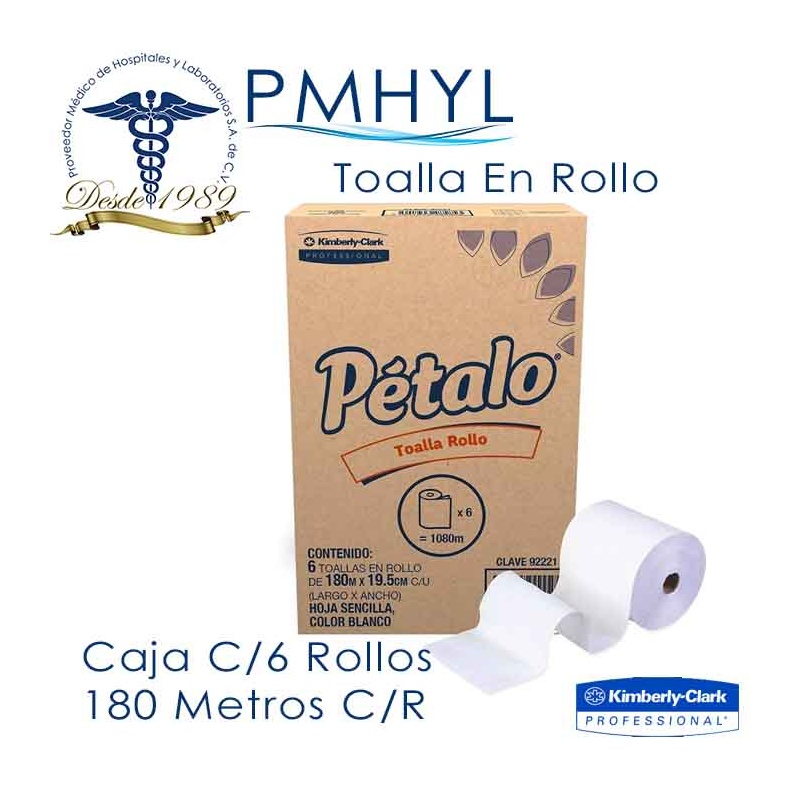 Toalla en Rollo Petalo C/6 Rollos de 180 mts | PMHYL