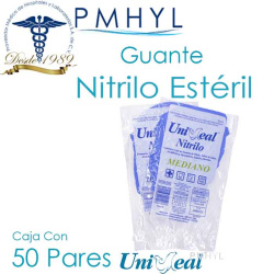 Guante Nitrilo Estéril Uniseal Caja C/50 Pares | PMHYL