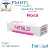 Guante Nitrilo Rosa Uniseal Texturizado No Estéril Caja C/100 Piezas | PMHYL