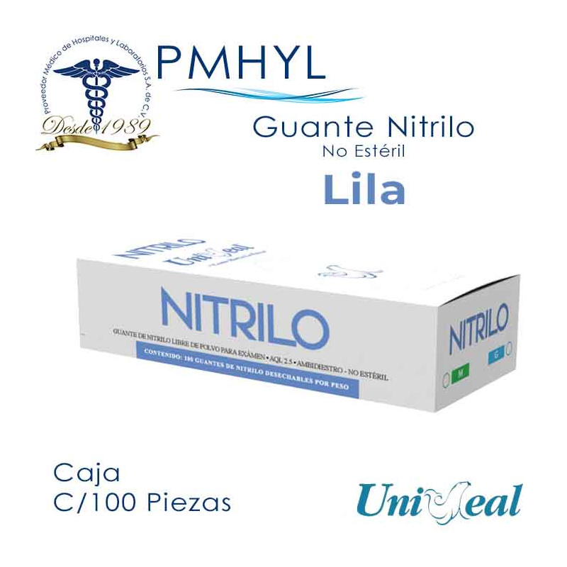 Guante Nitrilo Verde Uniseal Texturizado No Estéril Caja C/100 Piezas | PMHYL