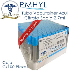 Tubo Vacutainer Azul BD...