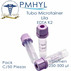 Tubo Microtainer BD Vacutainer Ref: 365967, 365985, 365978, 365963, 365974 Paquete C/50 Piezas | PMHYL