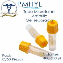Tubo Microtainer BD Vacutainer Ref: 365967, 365985, 365978, 365963, 365974 Paquete C/50 Piezas | PMHYL
