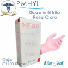 Guante Nitrilo Rosa Libre de Polvo Uniseal Caja C/100 Pzas | PMHYL