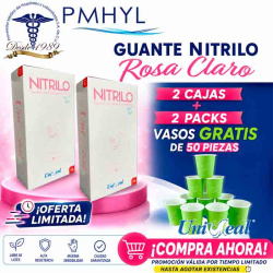 Guante Nitrilo Rosa Libre...