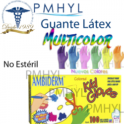 Guante Látex Kid Gloves Ambiderm No Estéril Multicolor Chico | PMHYL