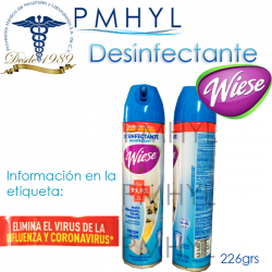 Desinfectante Wiese Elimina Influenza, Coronavirus 226 grs (Alternativa a Lysol)| PMHYL