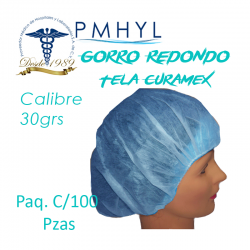 Gorro Redondo Tela Curamex Calibre 30Grs Paq. C/100 Piezas | PMHYL