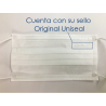 Cubreboca Termosellado Plisado Unimask Blanco Uniseal Caja c/50 Pzas| PMHYL