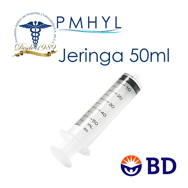 Jeringa de 50ml Sin Aguja Marca BD Ref: 309653 | PMHYL