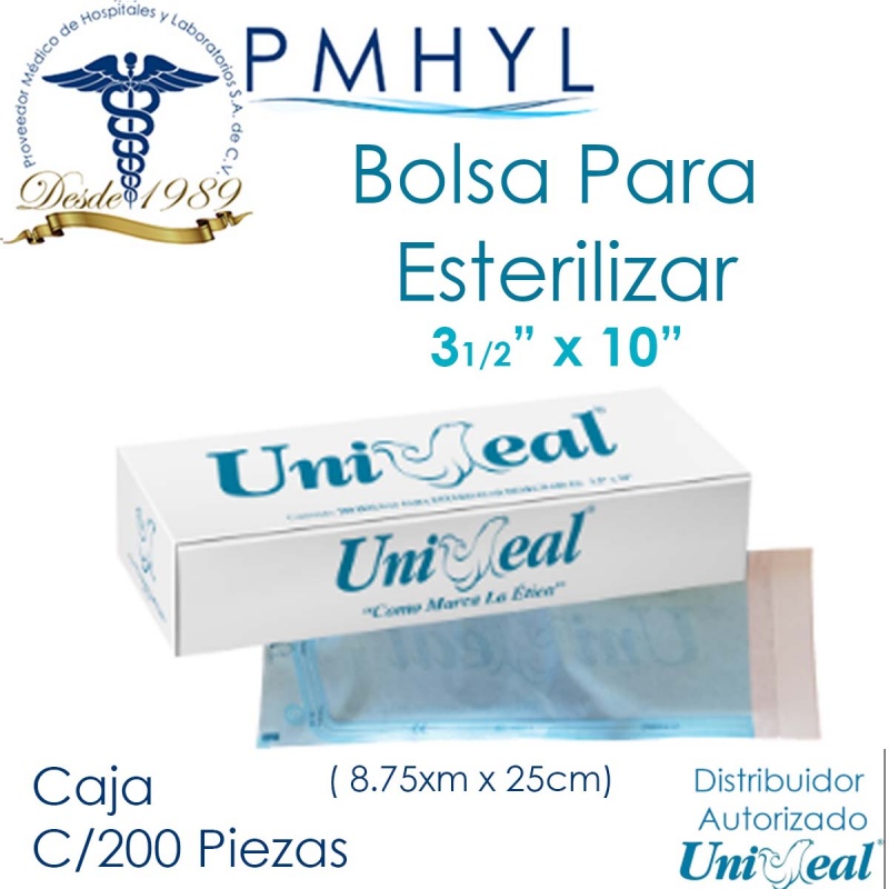 Bolsa Para Esterilizar Caja C/200 Piezas Uniseal | PMHYL