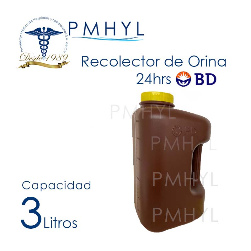 Recolector de Orina 24 horas Capacidad 3 Litros BD Ref: 364984 ( Antes: 364999) | PMHYL