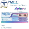 Cubreboca Plisado Termosellado Ambiderm Colores Caja C/50 Piezas | PMHYL