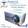 Cubreboca Azul Cobalto Uniseal Adulto Termosellado Unimask 4 Caja c/50 Pzas| PMHYL